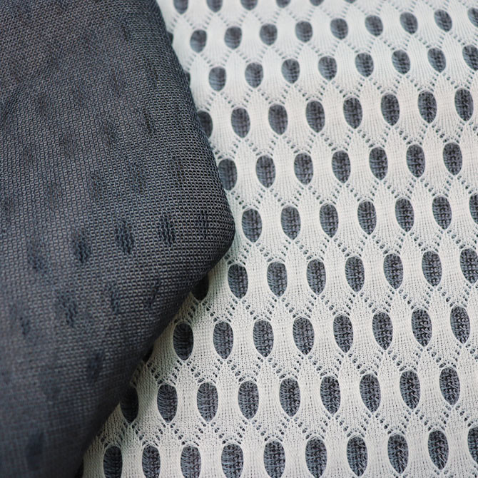 3mm 3D-Spacer-Textil 50in bis 60in Schwarz gefärbtes Garn Atmungsglasmaterial 0