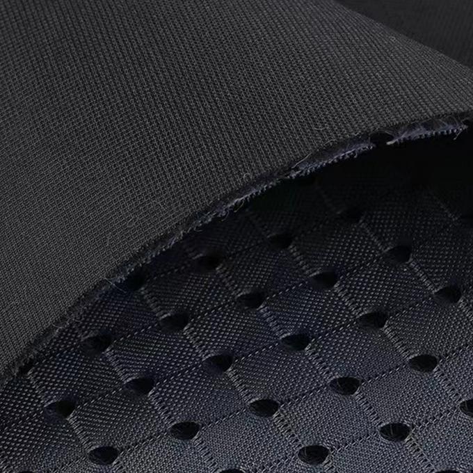 3mm 3D-Spacer-Textil 50in bis 60in Schwarz gefärbtes Garn Atmungsglasmaterial 0