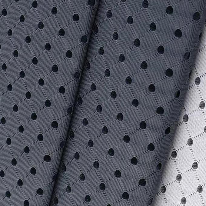 3mm 3D-Spacer-Textil 50in bis 60in Schwarz gefärbtes Garn Atmungsglasmaterial 1