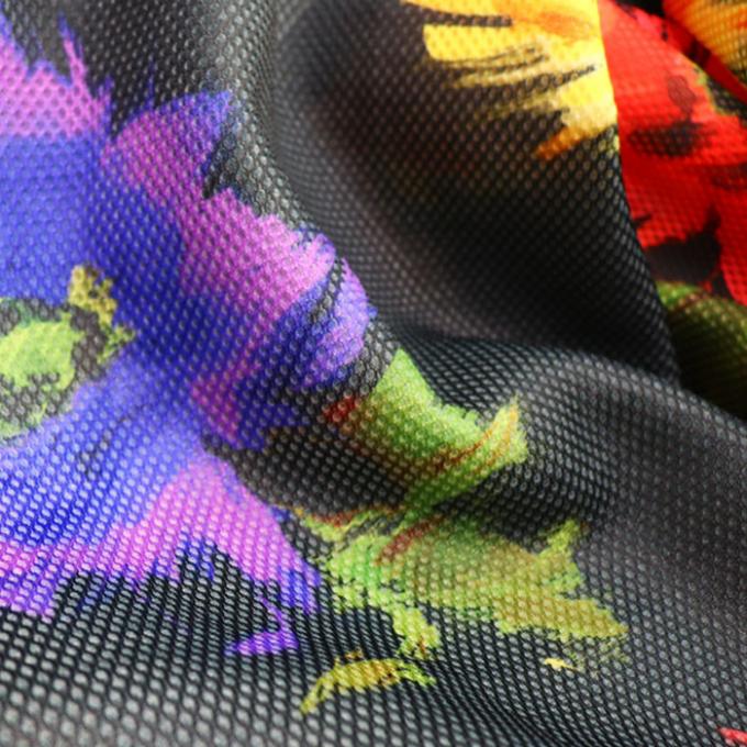 2 mm Digitaldruck Polyestermaschengewebe Atmungsanwendbares Weichmaschengewebe für Schuhe 0