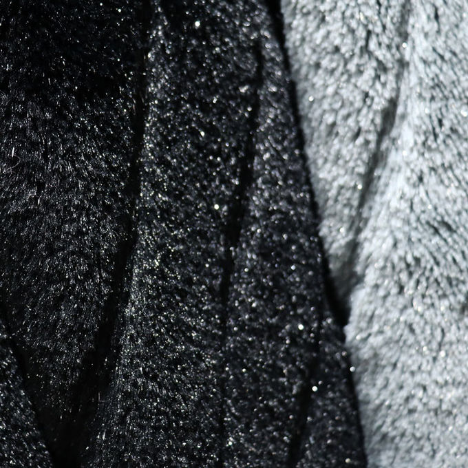 100% Polyester Korallenfleece Falsches Pelz Heizdecke Minky Schwarz Falsches Pelz Wurfdecke 2