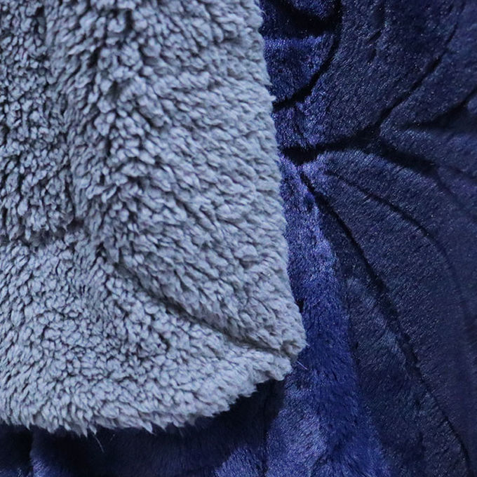Doppelseitige Korallenfleece-Decke Polyester Fälschungsfelle Minky-Wirfdecken 320gm 2