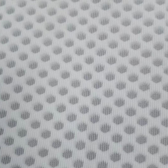 Luftdurchlässige Luftnetze Weißes Polyesternetz Stoff Recycling Polyesternetz 430gsm 2